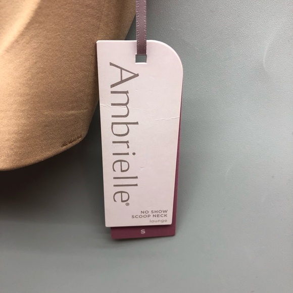 Ambrielle No Show Seamless Nude Scoop Neck Lounge Bra Size S - Picture 11 of 11